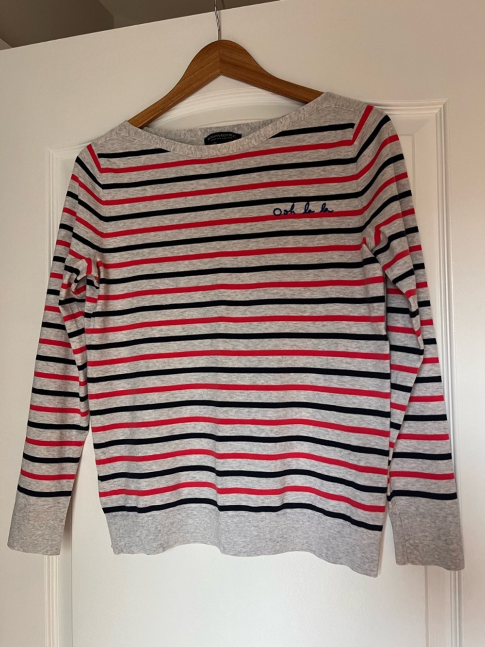 Banana Republic Striped "Ooh La La" Stretch Cotton Sweater - Size M
